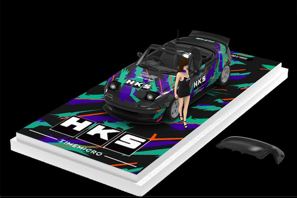 (Pre-Order) (TM646912-1) Mazda MX5-HKS livery with figurine