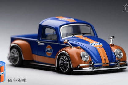 [Fulfimment] Beetle pickup truck + Resin Gulf Oil Barrel (Gulf livery)