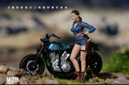 (Pre-Order) (MO222219) Tomb Raider Female Figure Off-road Motorcycle Set Resin