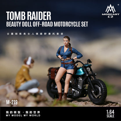 (Pre-Order) (MO222219) Tomb Raider Female Figure Off-road Motorcycle Set Resin