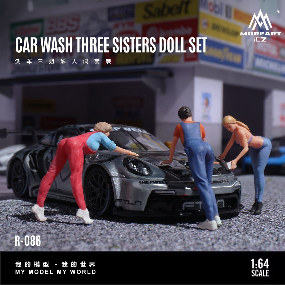 (Pre-Order)(MO223086) Car Wash Sisters Doll Set (Resin)