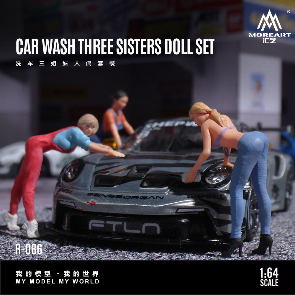 (Pre-Order)(MO223086) Car Wash Sisters Doll Set (Resin)