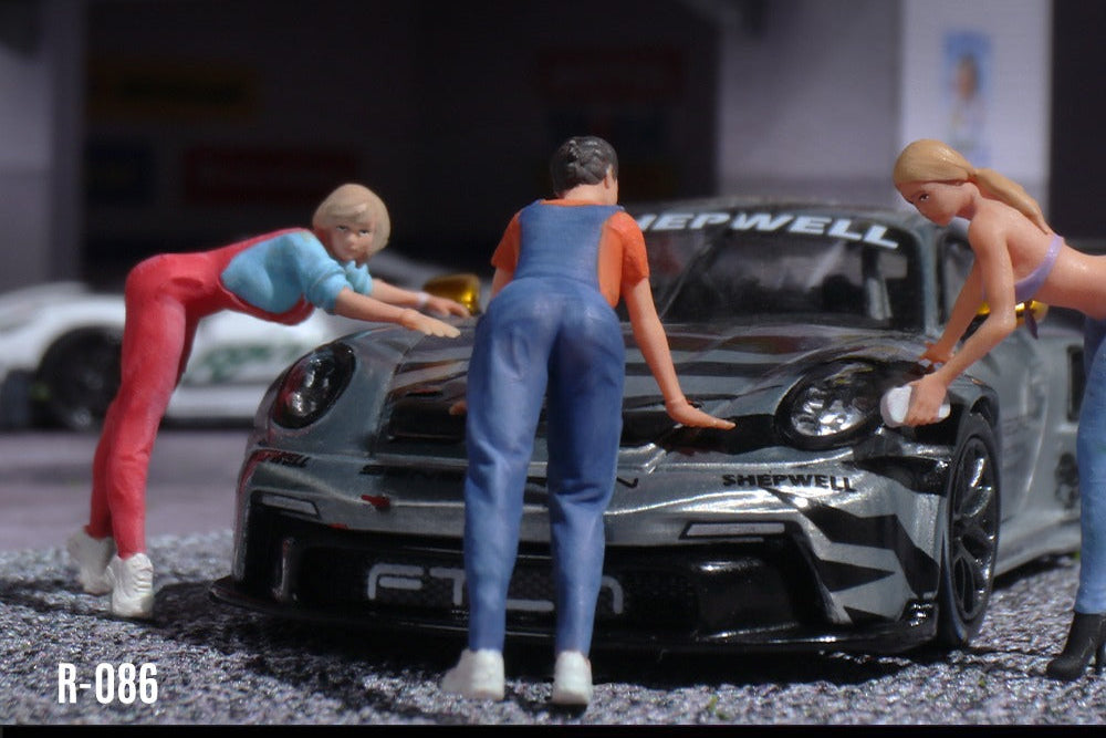 (Pre-Order)(MO223086) Car Wash Sisters Doll Set (Resin)