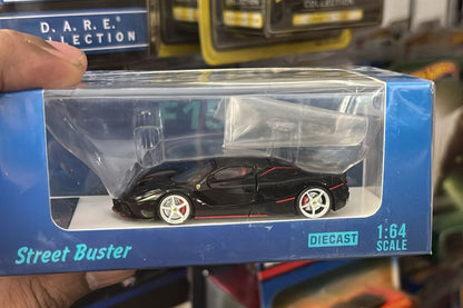 Street Buster - Ferrari LaFerrari F150 (Nero Daytona) (Silver Rims)