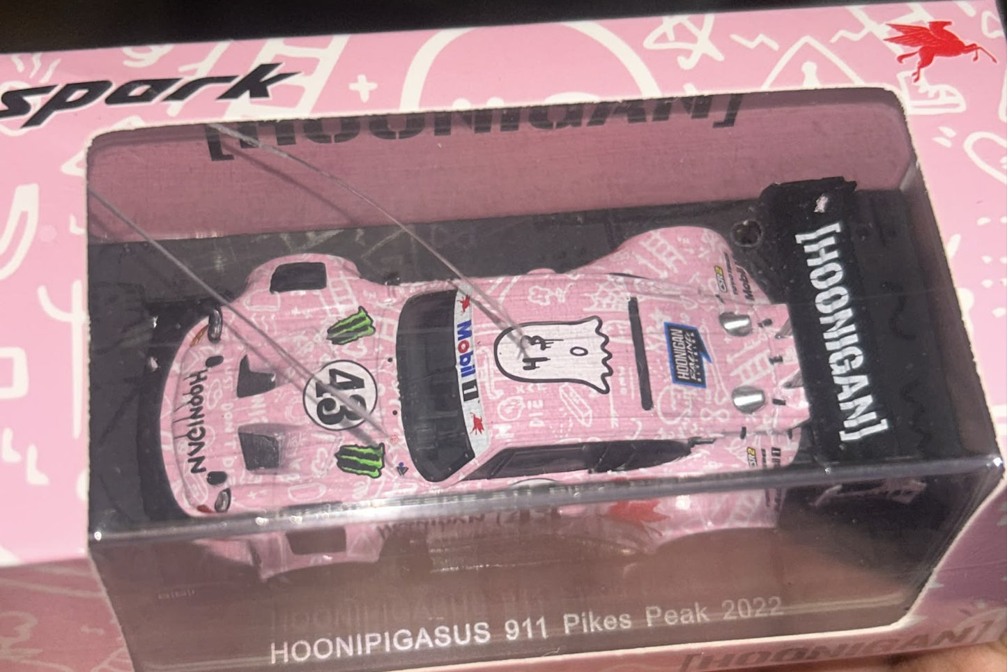 (64S053) Spark - HOONIPIGASUS 911 No.43 Pikes Peak 2022 Ken Block (Cracked Case)
