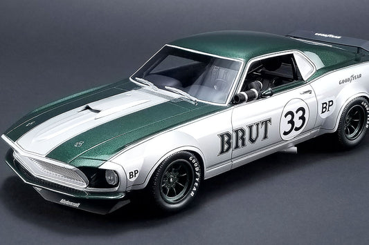 (RAR18002) 1:18 - #33 Brut 1969 Ford Boss 302 Trans Am Mustang (RESIN)