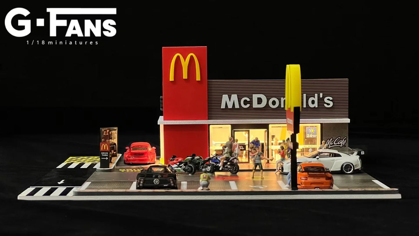 (710033) - G-Fans 1:64 McDonald's Building Diorama