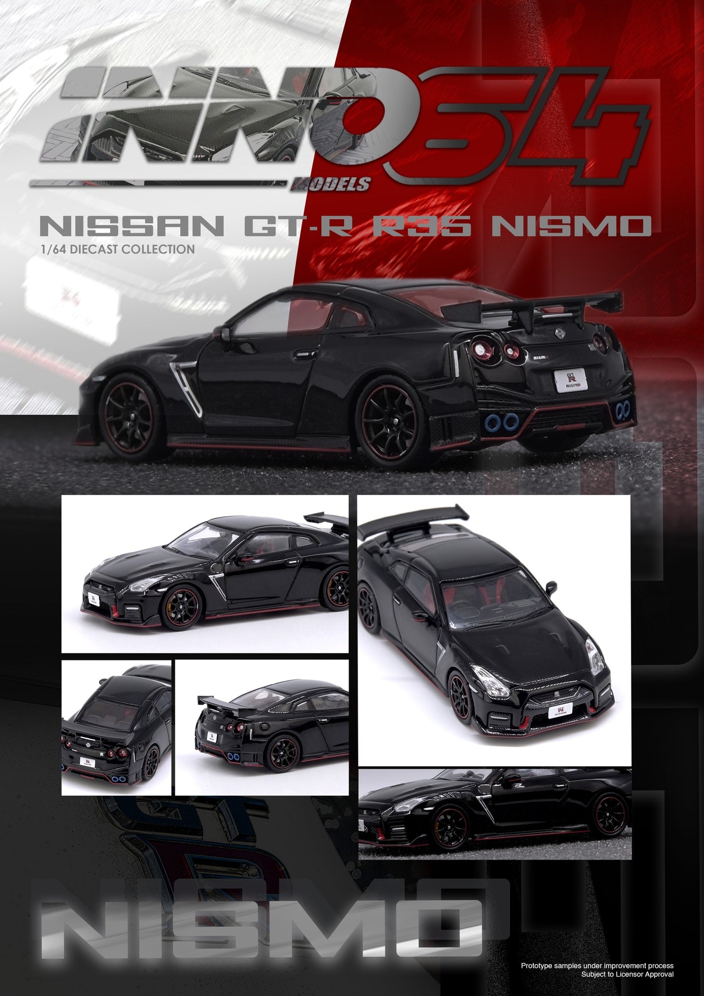 (Pre-Order) (IN64-R35N-BLA) NISSAN GT-R (R35) NISMO Black