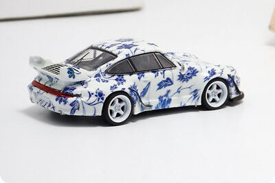 Flame - Porsche RWB 993 - Luminous Blue - Porcelain Pattern